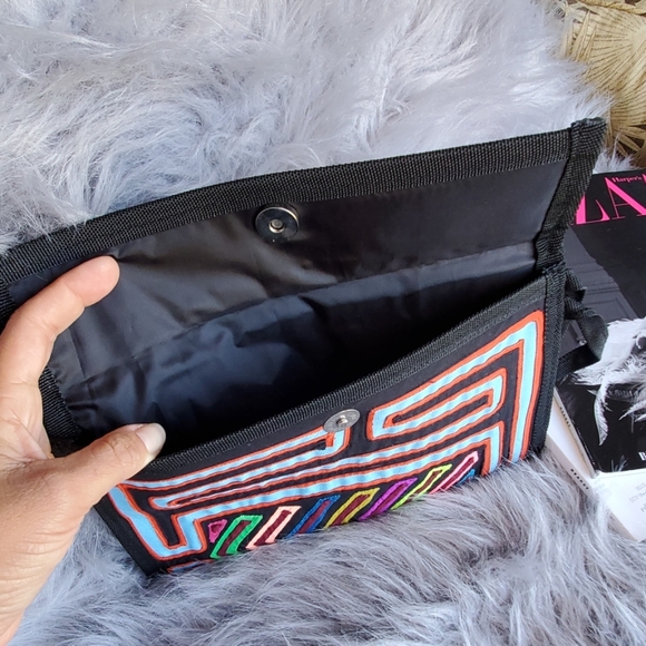 Envelop Clutch / Mola / Boho/ Etnic artisanal - Picture 4 of 8
